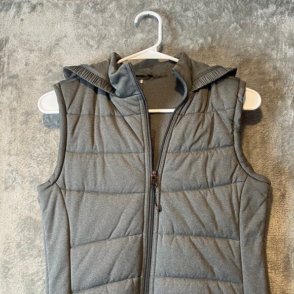 Calia Ruched Knit Vest Castlerock Gray Size Small New - Picture 2 of 7